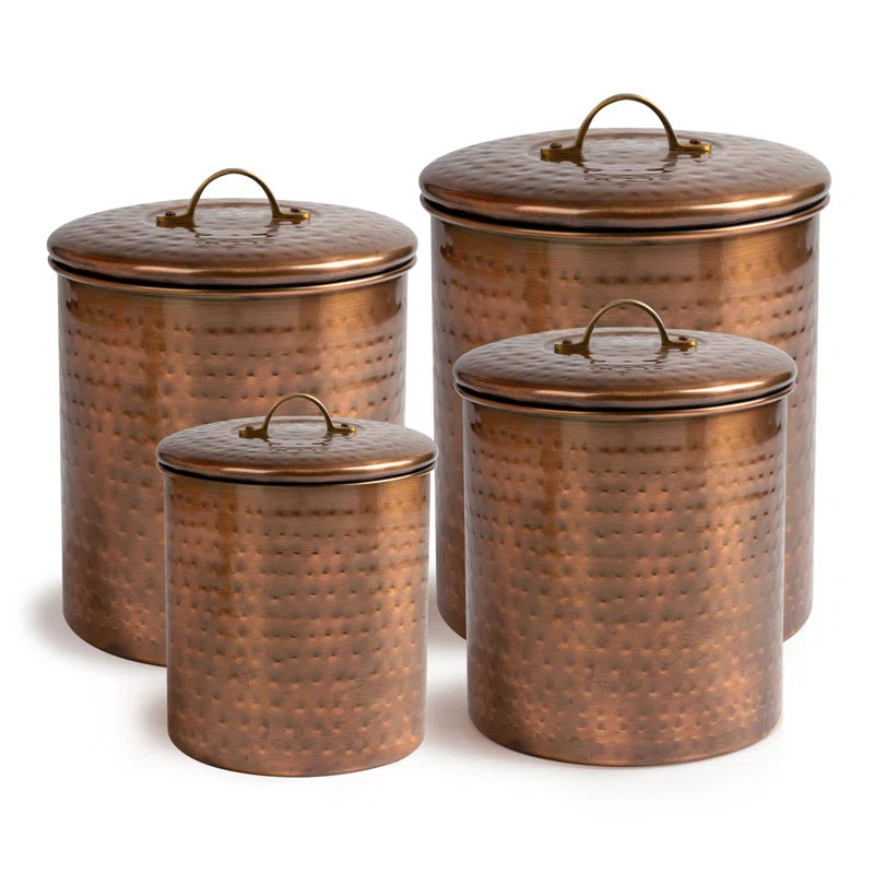 Set Of 4 Canisters Metal Canister - Set of 4