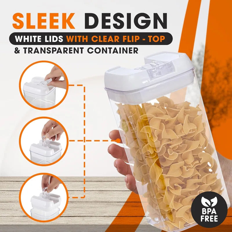 Cheer Collection 43.2oz. Food Storage Container (Set of 6)