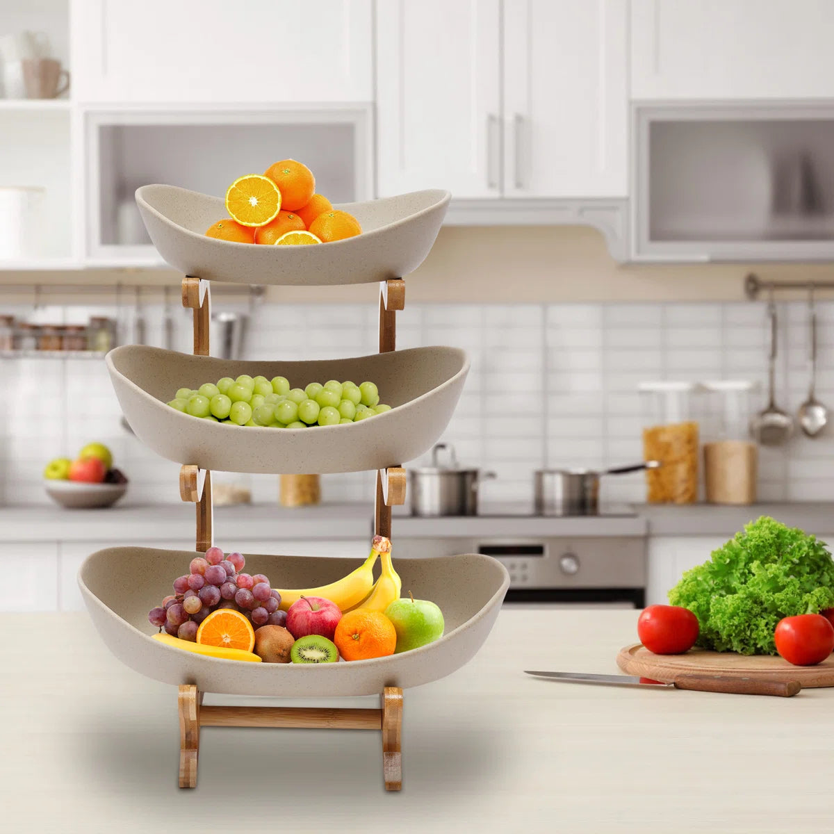 Orren Ellis Velkan Wood Fruit Bowl